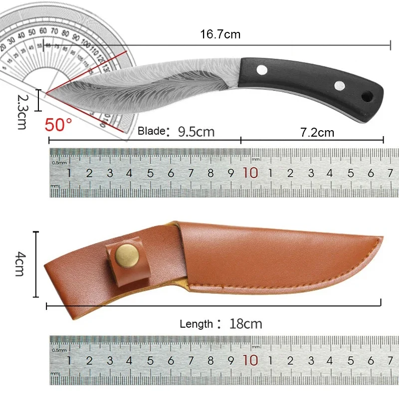 Handmade Forged Kitchen Knife Stainless Steel Boning Knife BBQ Slicing Meat Cleaver Knives Small Pocket Knife