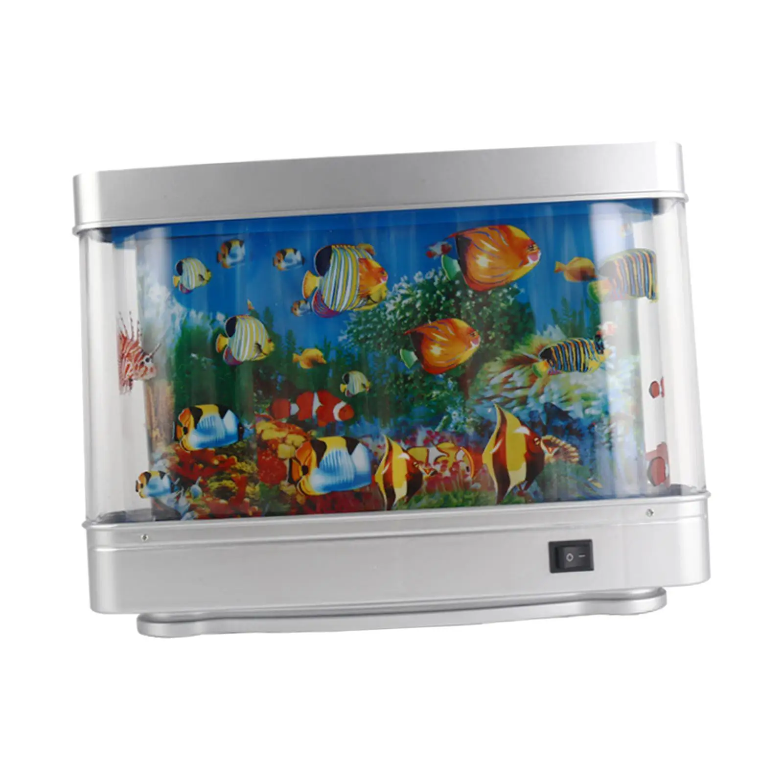 Aquarium Mood Lamp Night Light Views Moving Artificial Tropical Landscape for Holidays Bedroom Birthdays Office Indoor