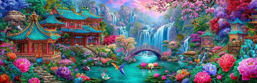 

9CT 11CT 14CT Wonderland Pre-Printed Cross Stitch DIY Embroidery Set Handicraft Floss Needle Crafts Large Size