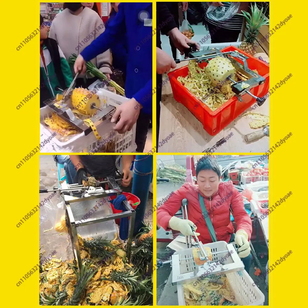 Commerical Pineapple Shelling Machine Manual Pineapple Peeler Knife Suit Stainless Steel Special Knife