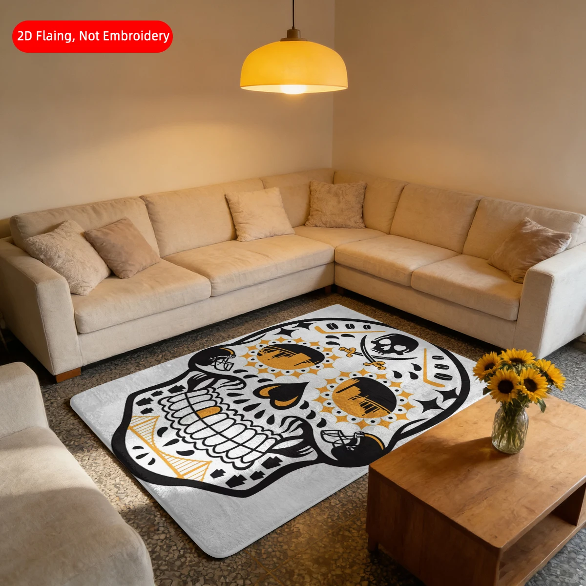 1Pc Niche Trendy Cool Style Skull Tassel Rug｜Enhances the Cool Vibe in Your Bedroom in Just One Second