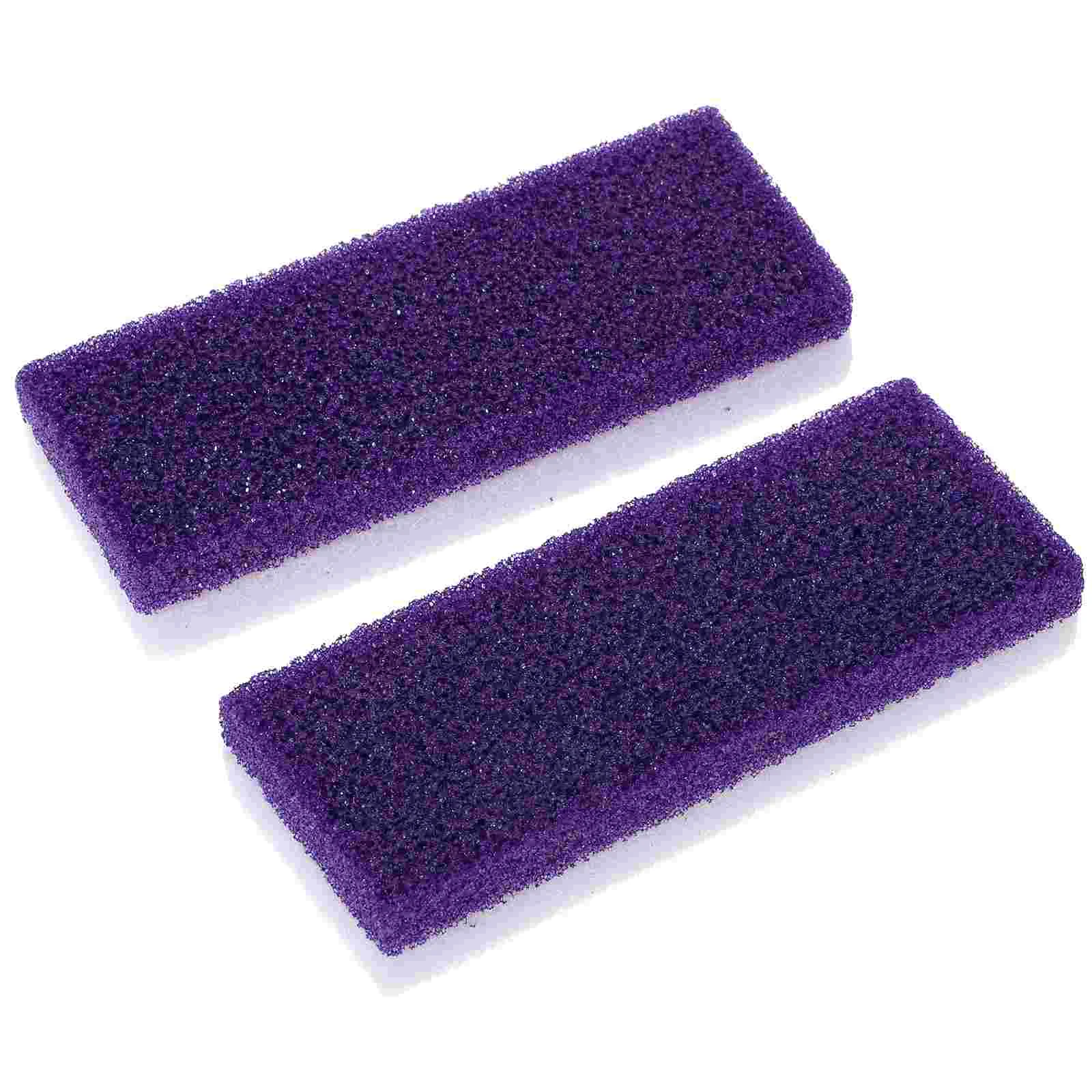 2 Pcs Disposable Hard Skin Remover for Feet Purple Foot Scrubber Pumice Pedicure Kit Callus Stone