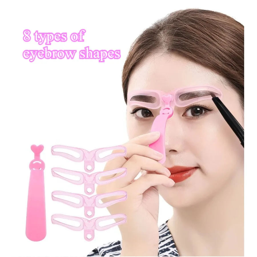 16pcs/2set Multifunctional Hand-held Eyebrow Practice Template, Various Eyebrow Shapes, Professional Makeup Suit, Perfect Gift.