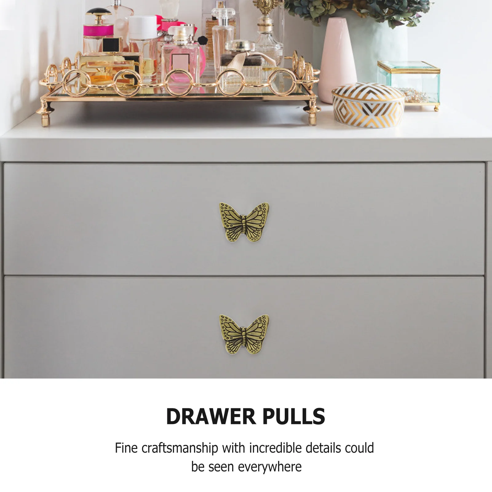 

4pcs Single Hole Pull Butterflies Cabinet Handle For Door Drawer Wardrobe Cupboard Decorative Knob Hardware Fitting