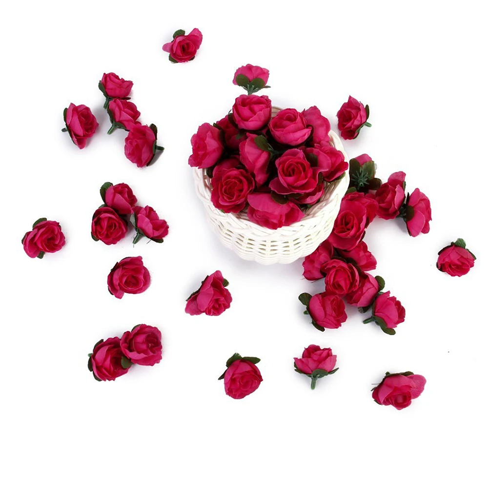 

60pcs 3Cm Lifelike Artificial Silk Heads Flowers For Bridal Bouquets Centerpieces Party Home Decoration Rose Heads For Wedding