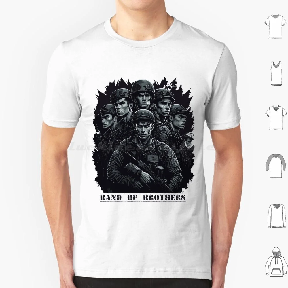 Unity Under Fire: T-shirt avec emblème du groupe de frères pour hommes, femmes et enfants, 6xl, groupe de frères, seconde guerre mondiale, société facile, militaire aéroporté