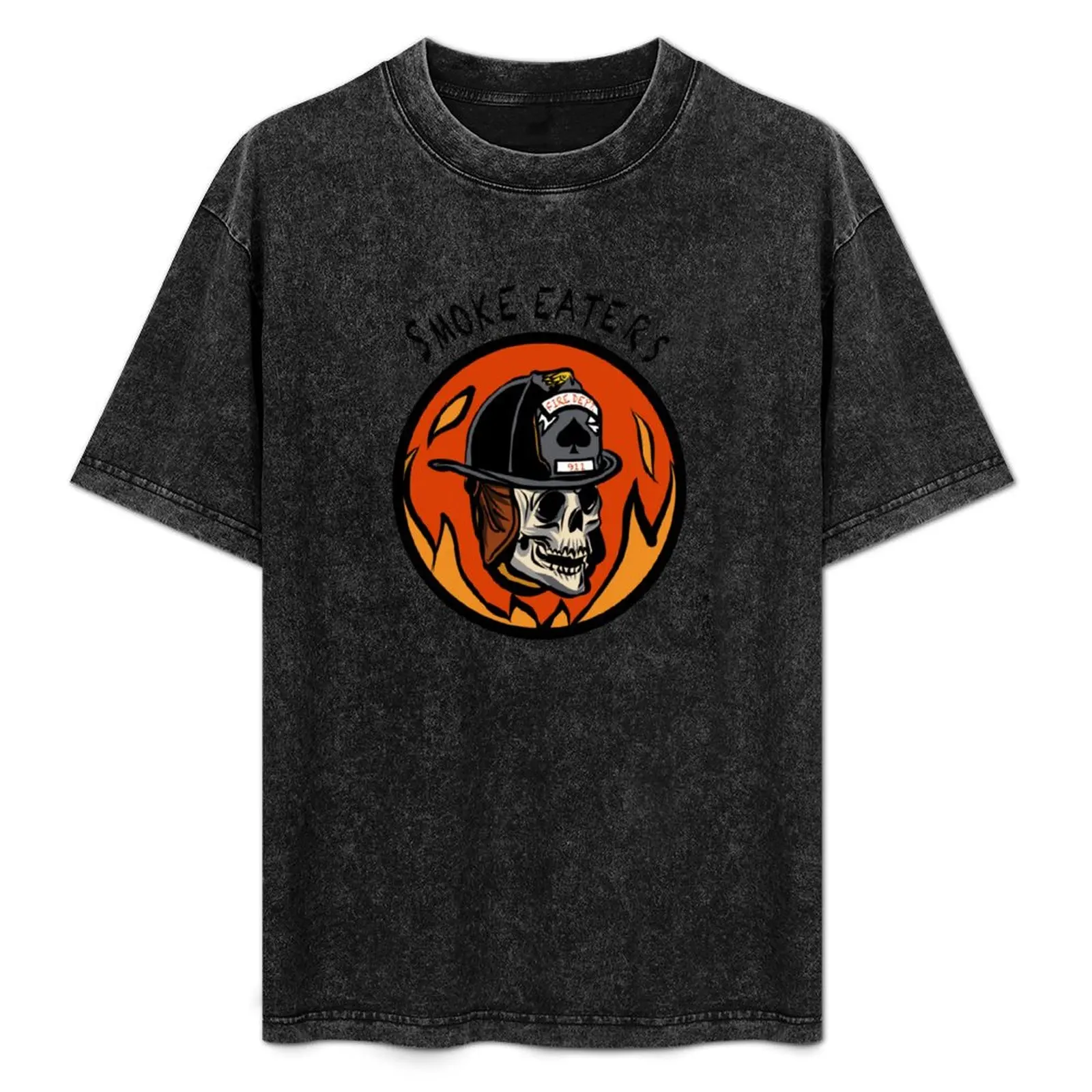 

Fireskull smoke eater T-Shirt Casual Lightweight Short Sleeve Top