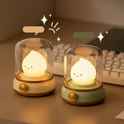 Retro oil lamp cartoon atmosphere lamp bedroom living room placement desktop lighting adjustable candlelight mode