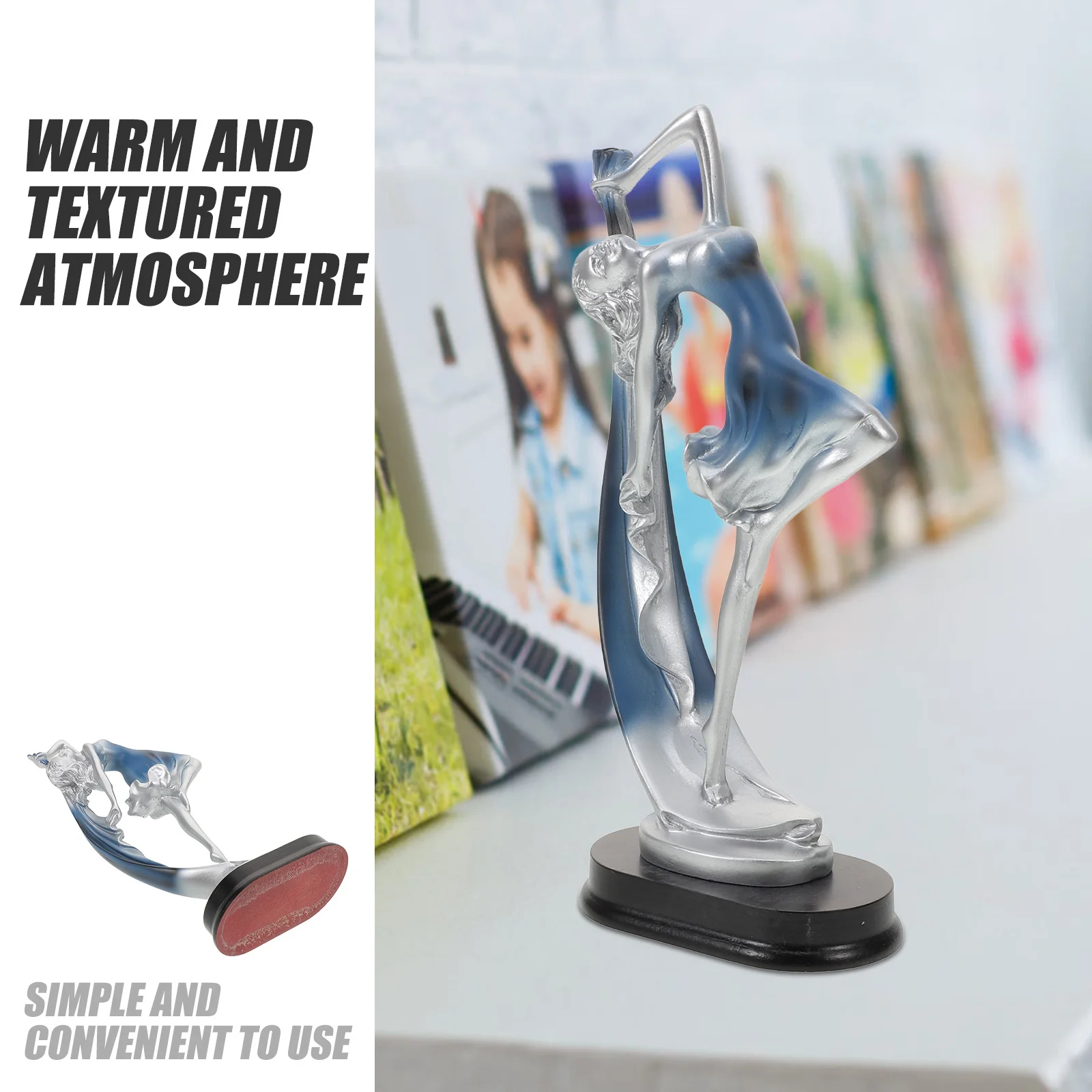 

European Style Blue Dancing Girl Resin Ornament Desktop Decoration Home Office Birthday Wedding Gift European Style Ornaments