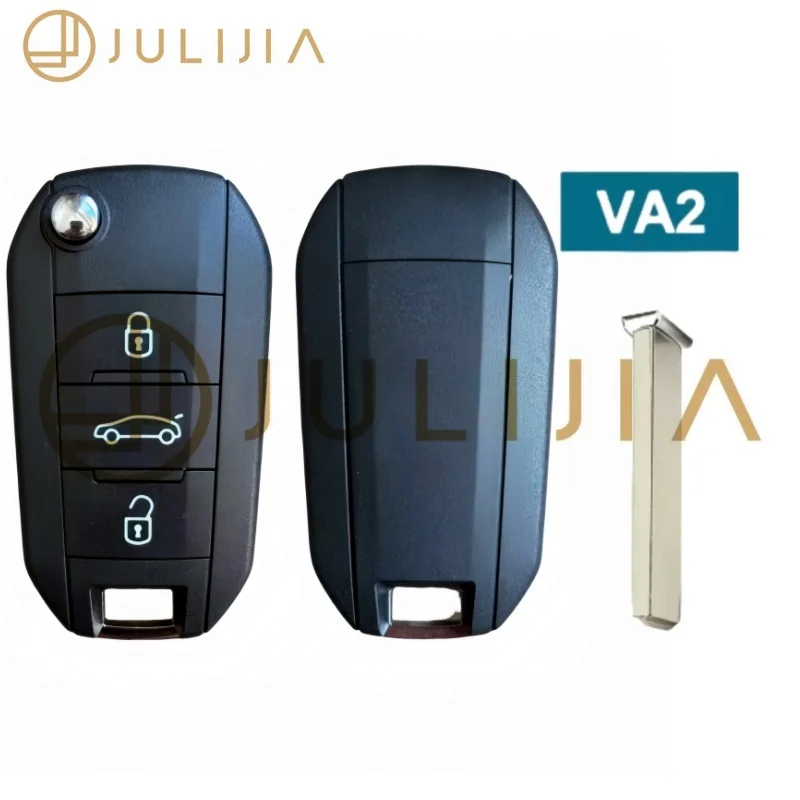 JULIJIA  ID46 PCF7941 Chip 433MHz Flip Car Remote Key For Peugeot 208 2008 301 308 508 5008 Citroen C2 C3 C4-Cactus C-Elysee view 5