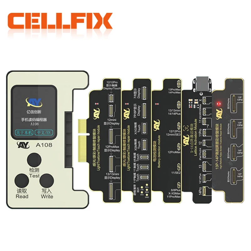 AY A108 True Tone Face ID Battery Repair Programmer For iPhone 8 - 14 Pro Max Face ID Repair Dot Matrix Projector Battery Modify