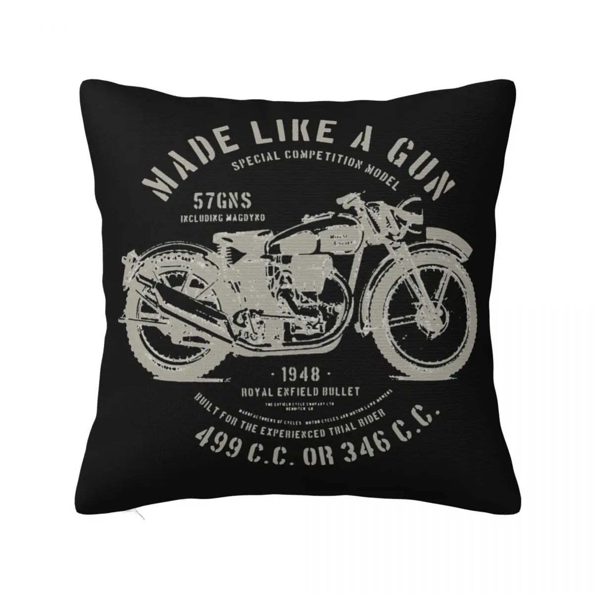 Enfielded 1948 Pillowcases Sofa Motorcycle Motor Cushion Cover Funny Decor Pillow Cover 40*40