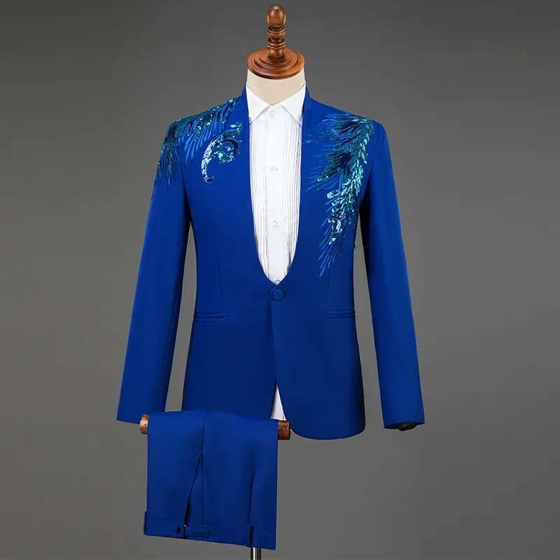 men-luxury-embroidered-standing-collar-suits-slim-fit-clothing-fashion-host-singer-stage-performance-flower-blazer-and-pant