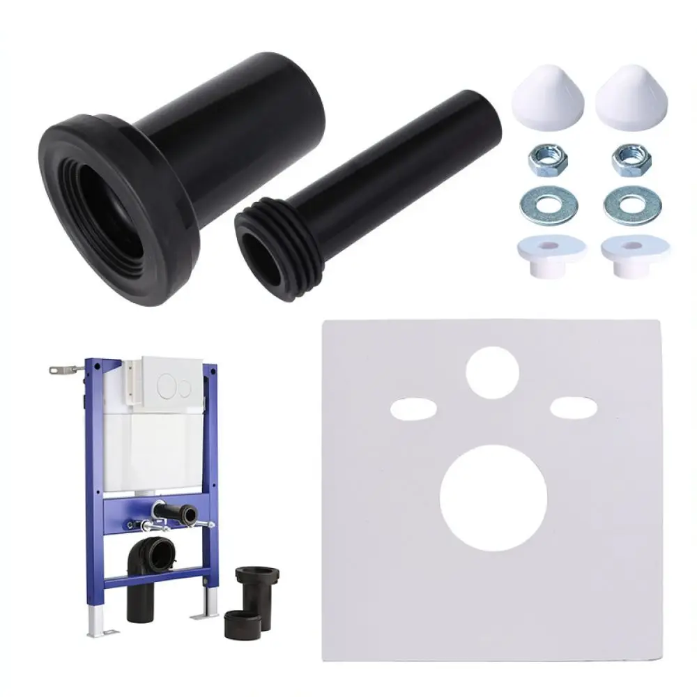 Wall Hung Toilet Waste Connector Pipe Drain Extension Hose Kit For For Deewell Hidden Cistern Bathroom Replacement Parts