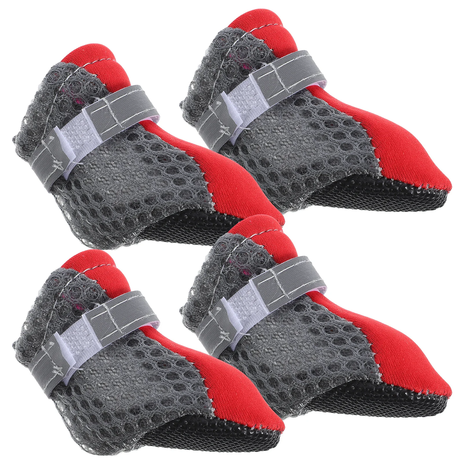 

4Pcs Anti-Slip Breathable Small Dog Footwear Stylish Mesh Shoes for Indoor Outdoor Protection Small Pet Dog Shoes