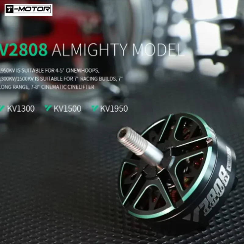 

T-Motor VELOX V2808 Бесщеточный двигатель 1300KV/1500KV/1950KV с валом/4 мм для RC FPV 4-5 дюймов Cinewhoop Дрон Cinelifter дальнего действия