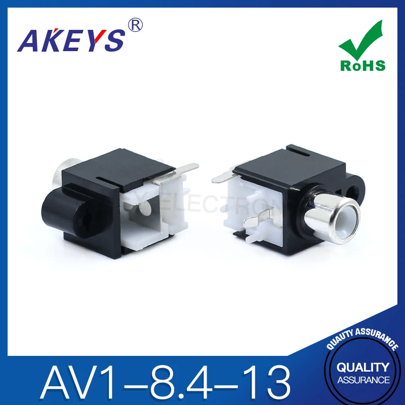 5pcs AV1-8.4-13 AV SAME CORE 5-PIN RCA SEAT SINGLE HOLE PCB WELDED AUDIO AND VIDEO SOCKET WITH SCREW HOLE