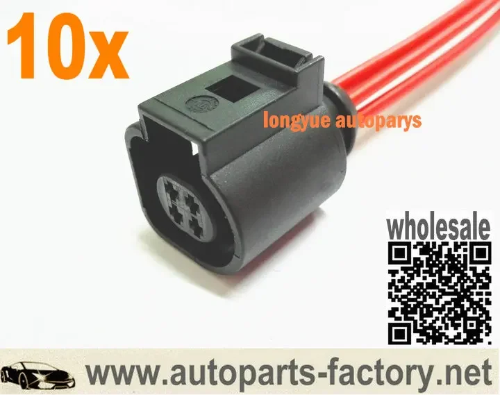 10 шт., 4-контактная розетка с косичкой 4B0973712 для VW Jetta Golf Passat Audi A4