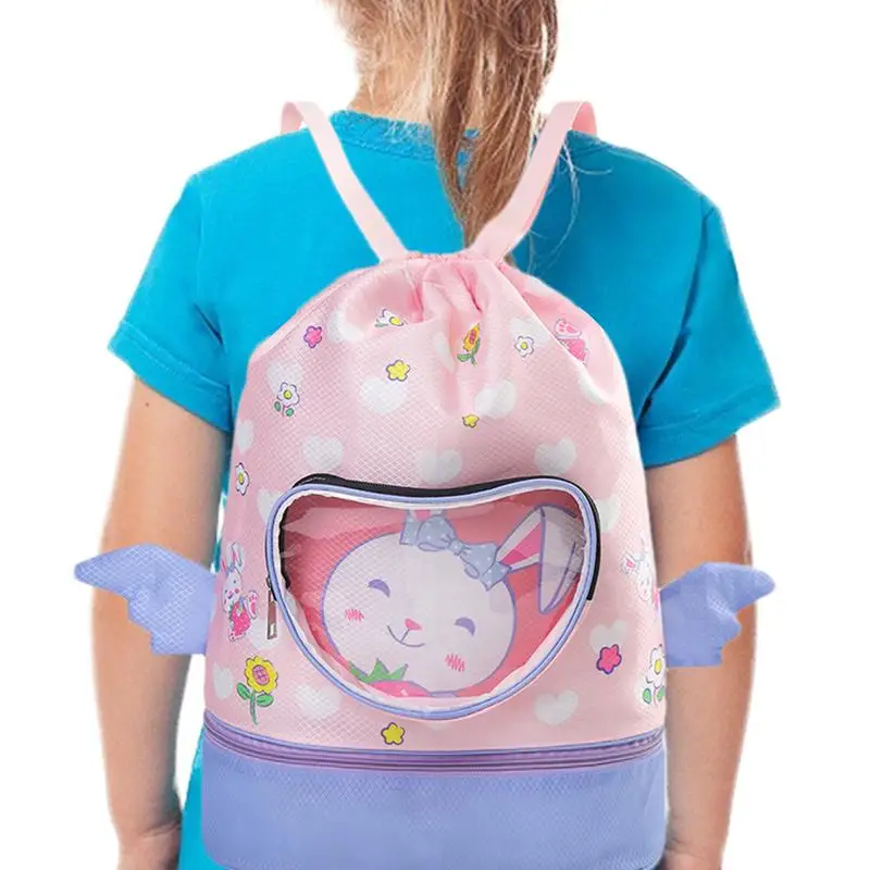 

Swim Bag For Kids Waterproof Swimming Beach Backpack Cute Cartoon Swim Backpack With Wet Dry Pocket And Water Bottle Pocket
