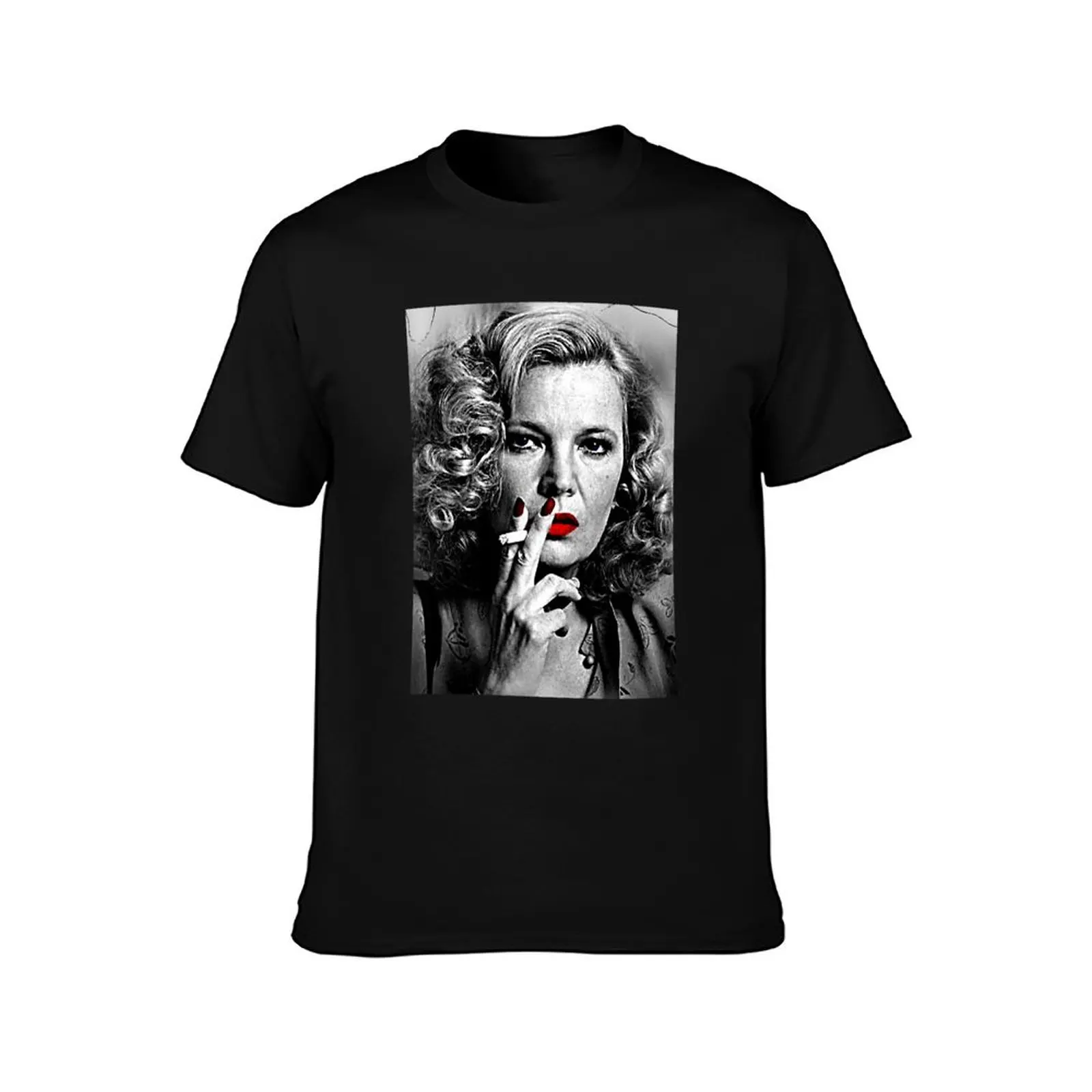 Gena Rowlands . T-Shirt Summer Casual Cotton Tee Oversized Streetwear Tops Vintage Graphic Print Loose Fit Short Sleeve