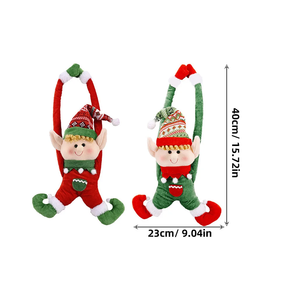 

2Pcs Christmas Red Fairy Curtain Buckle Door Hanging Cloth Tieback Home Store Party Decoration Christmas Curtain Buckle