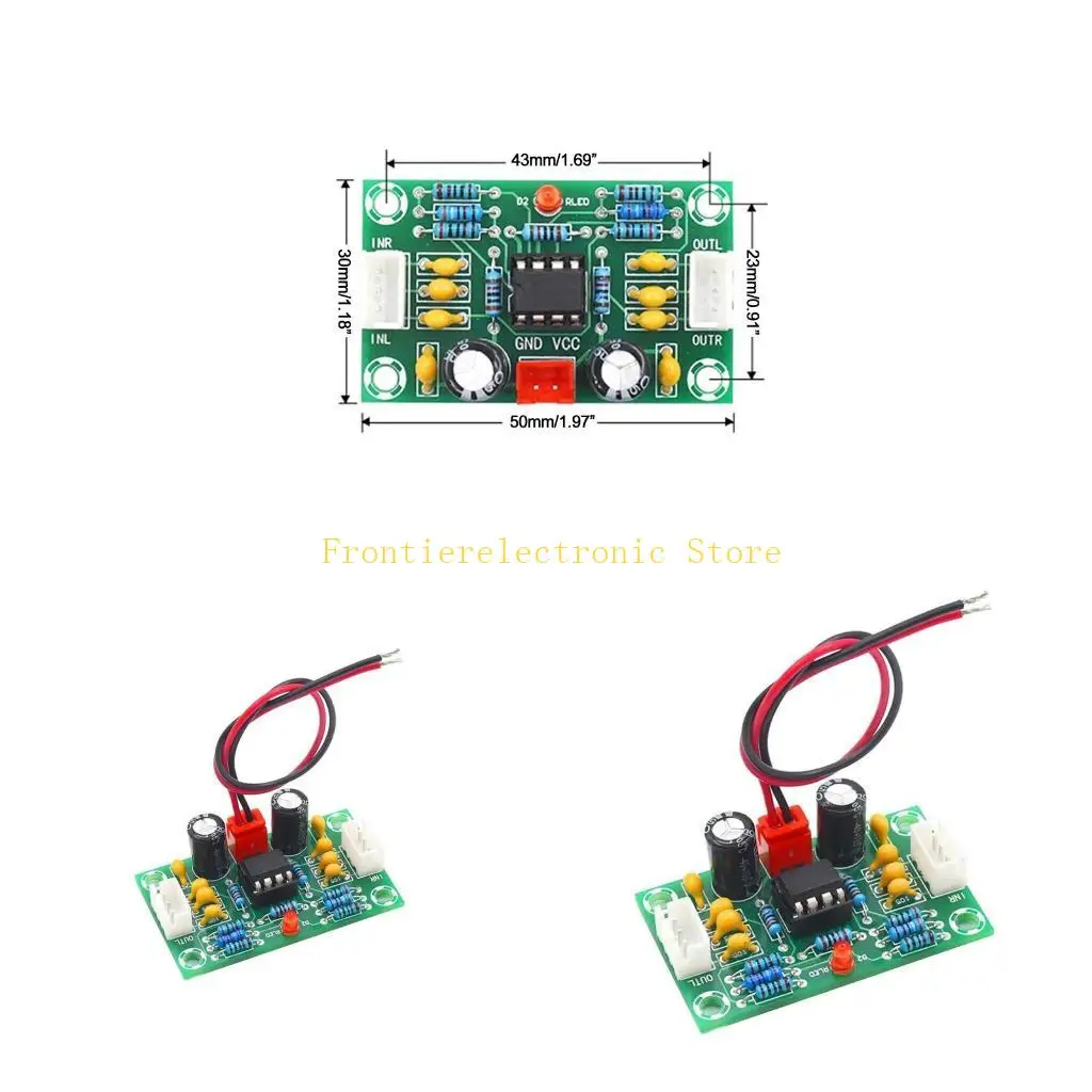 G8DB NE5532 Chip Dual Channel Operational Pre-Amplifier Module 5times Magnification