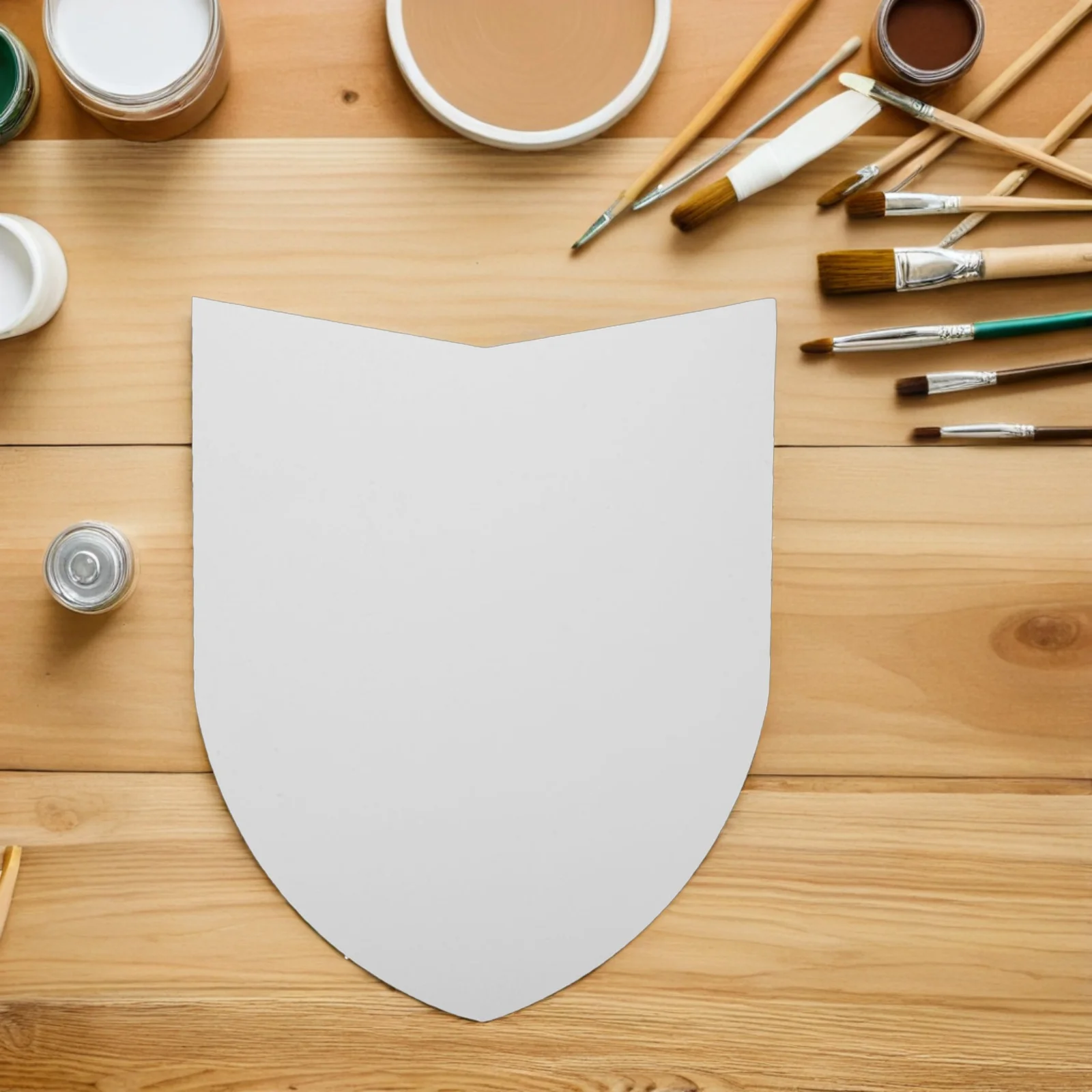 1Set for Kids DIY Painting Craft Project Portable Small Shield for Boys Party Favors School Theater Performance