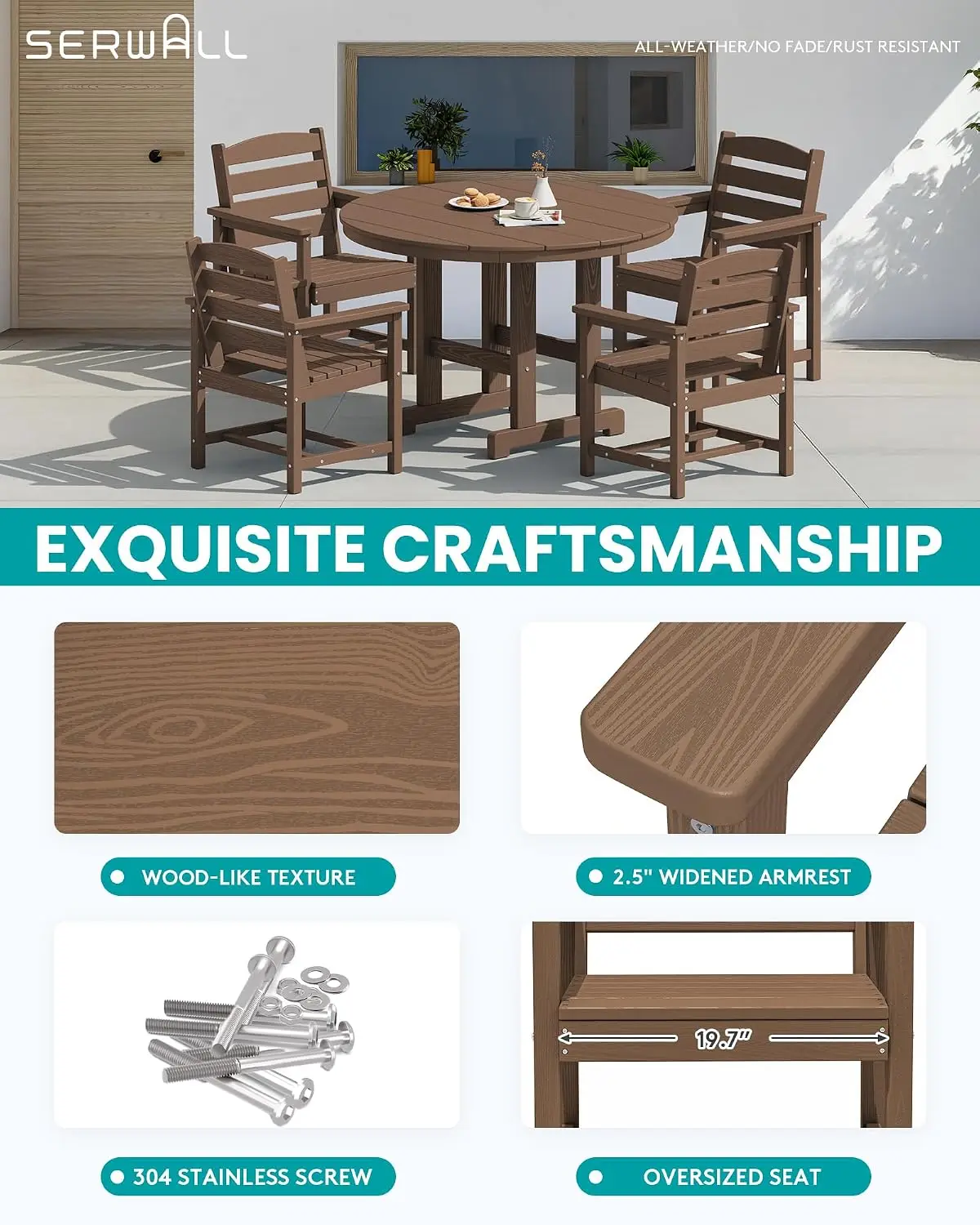 HDPE Round Dining Set 45
