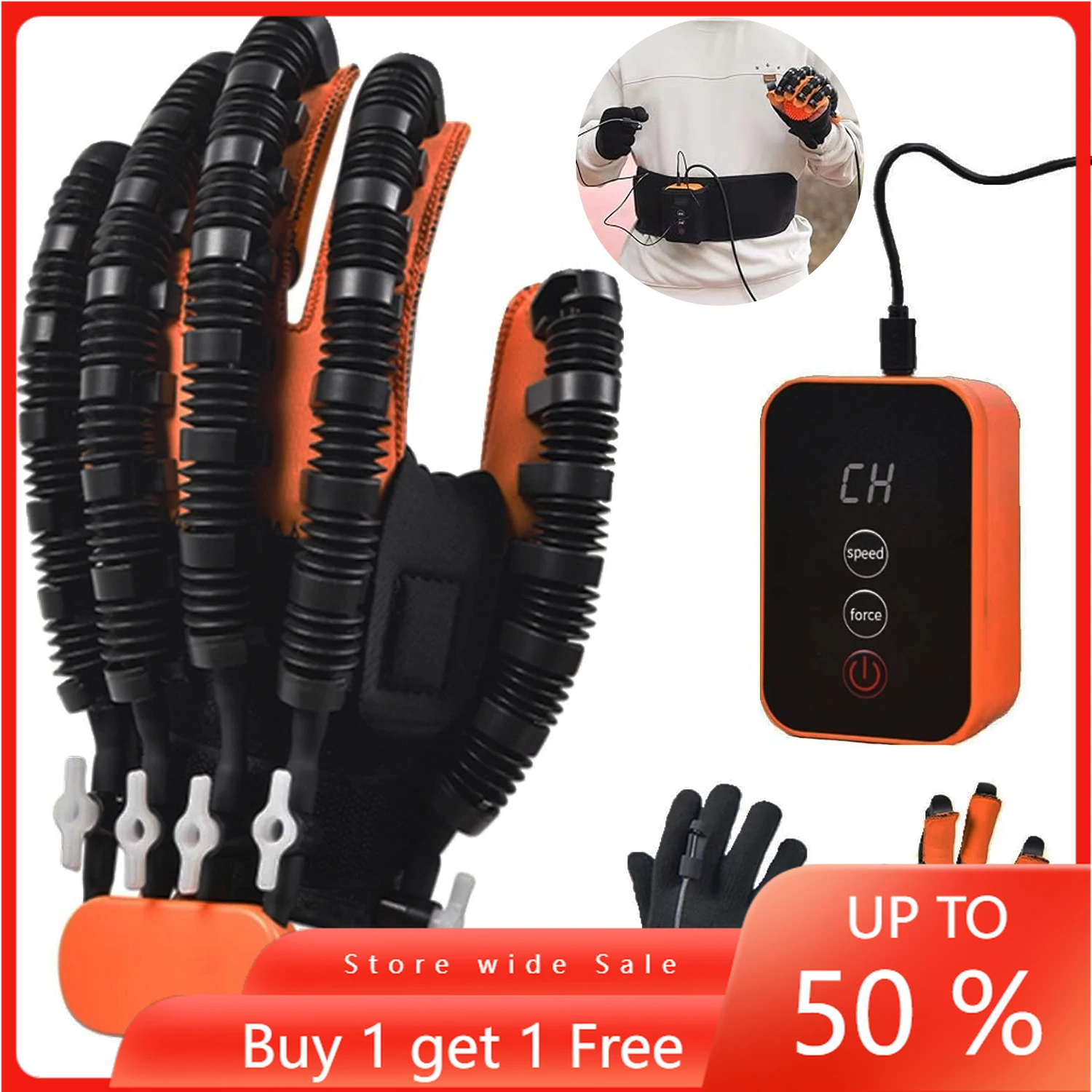 RG-115 Hand rehabilitation robot gloves, exercise recovery equipment for stroke patients, dysfunction training device portable