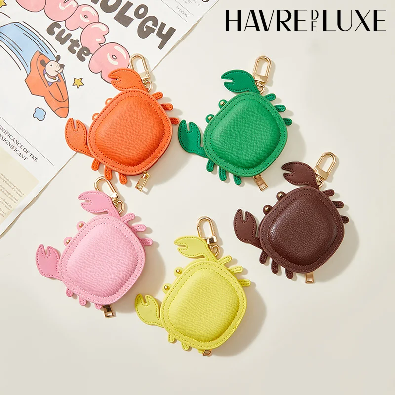 Crab Earphone Storage Bag Charm Coin Purse Mini Wallet Makeup Multi-color Zipper Pouch Bag Accessories gift for girl