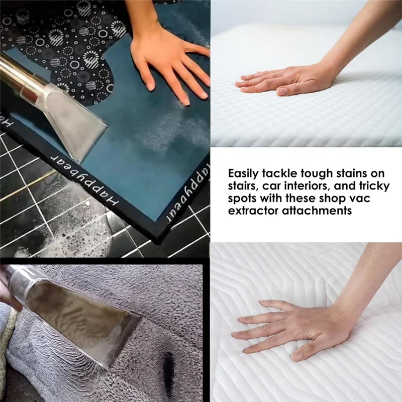 A94E-مرفق مستخرج الفراغ لتنظيف السجاد والداخلي وتفاصيل السيارة المعدنية مجموعة أدوات استخراج Ripclean + 3 فراغ التكيف