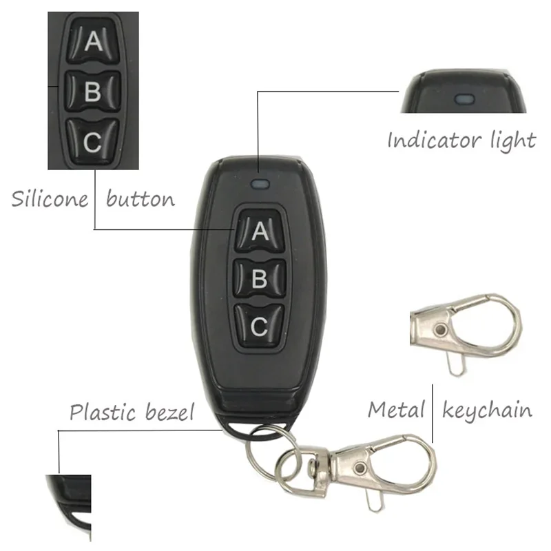 433 Mhz RF 1CH 3 CH Remote Controls or 433Mhz Universal Wireless Remote Control Switch DC 12V 1CH Relay Receiver Module