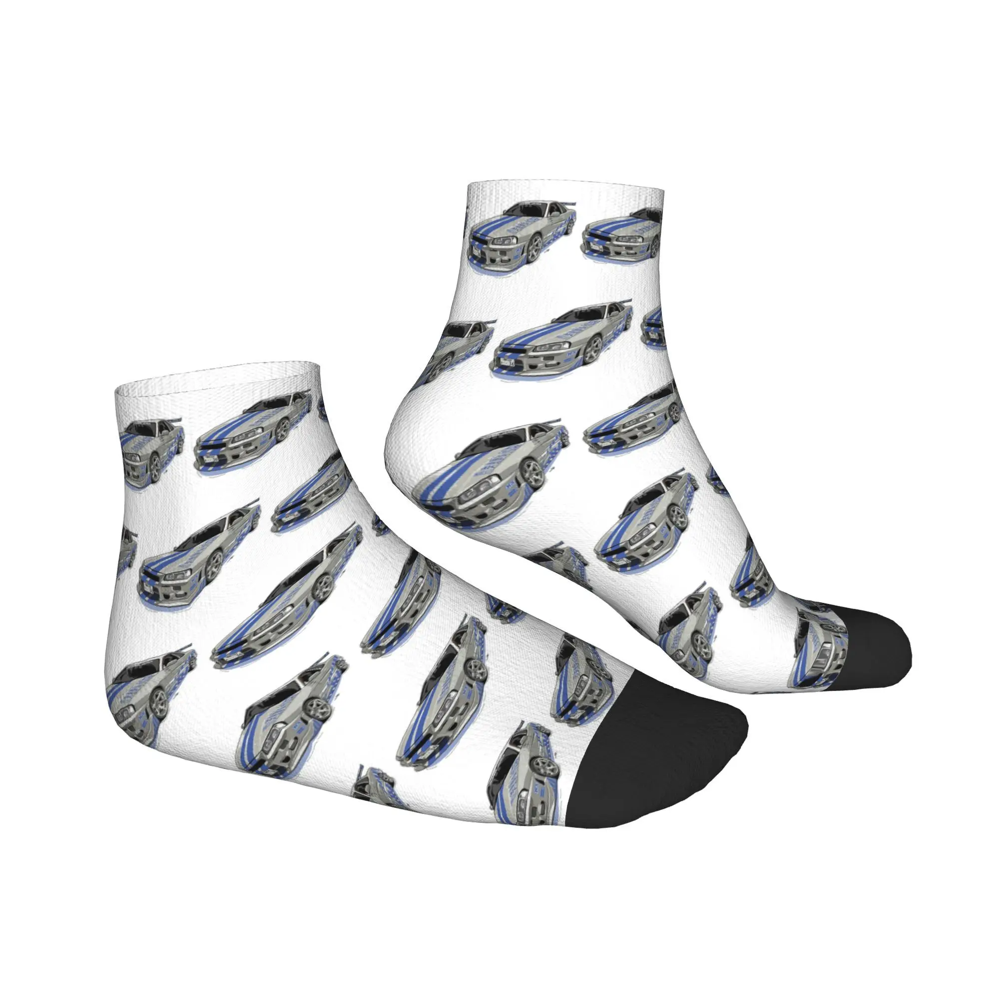 Calzini Skyline veloci e furiosi per tutte le stagioni Calzini sportivi super morbidi a tubo centrale Harajuku Calze morbide e divertenti per regali per uomini e donne