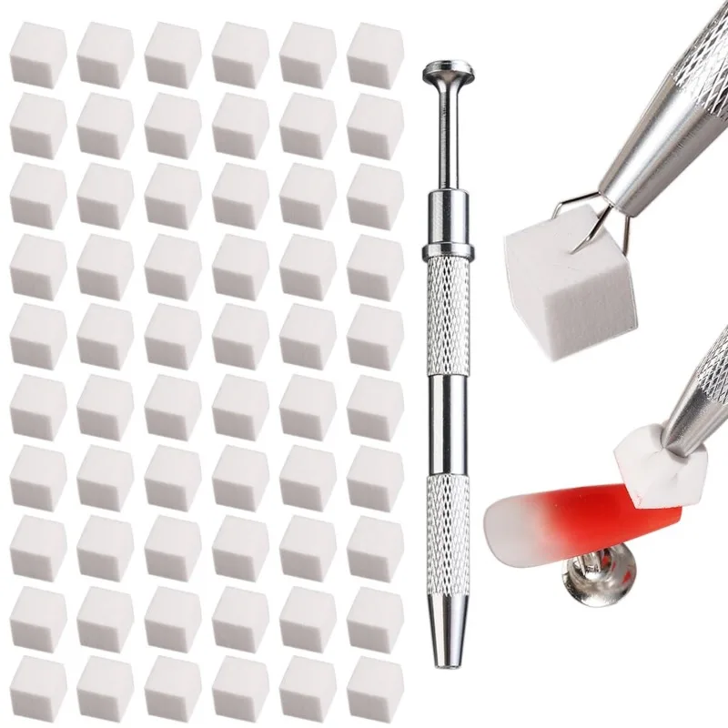

4 Claws Nail Sponge Grabber 100Pcs Nail Sponges Blocks for NailArt Sponges Tools for Nail Pen Supplies Accessories