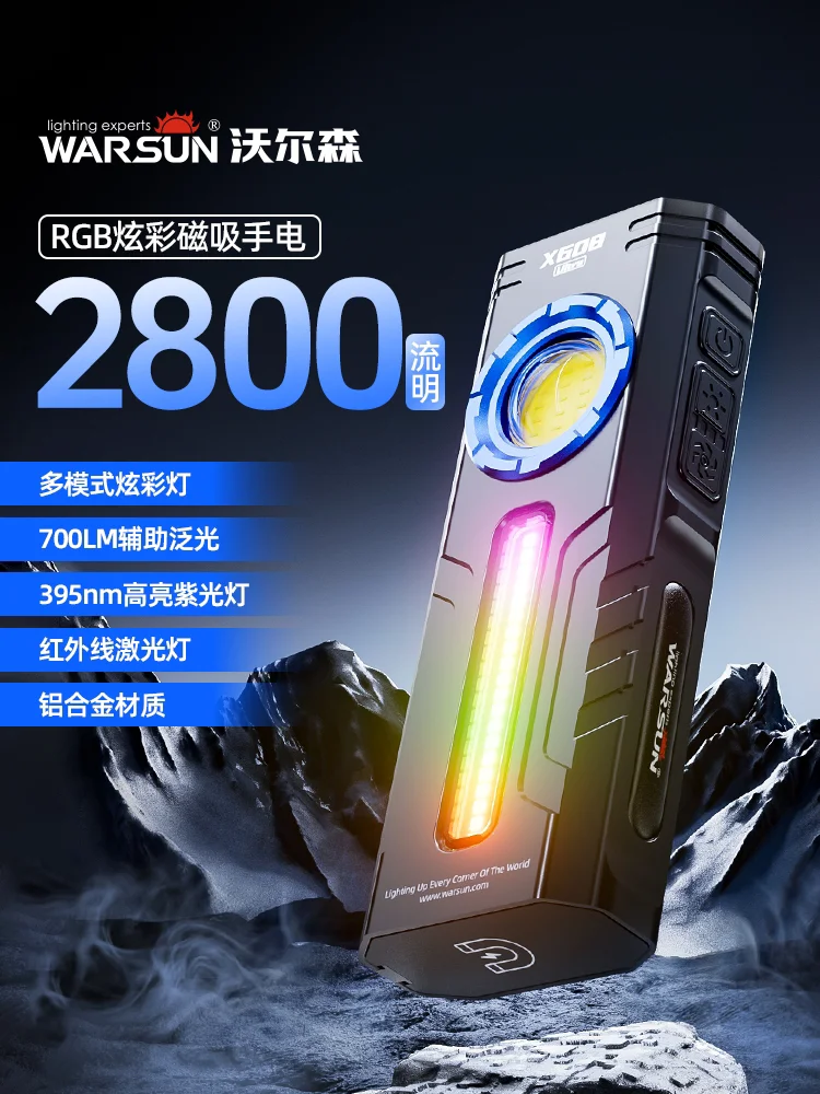 

Многофункциональный портативный мини-фонарик X608 ULTRA, суперяркий, перезаряжаемый, для работы на открытом воздухе и обслуживания.