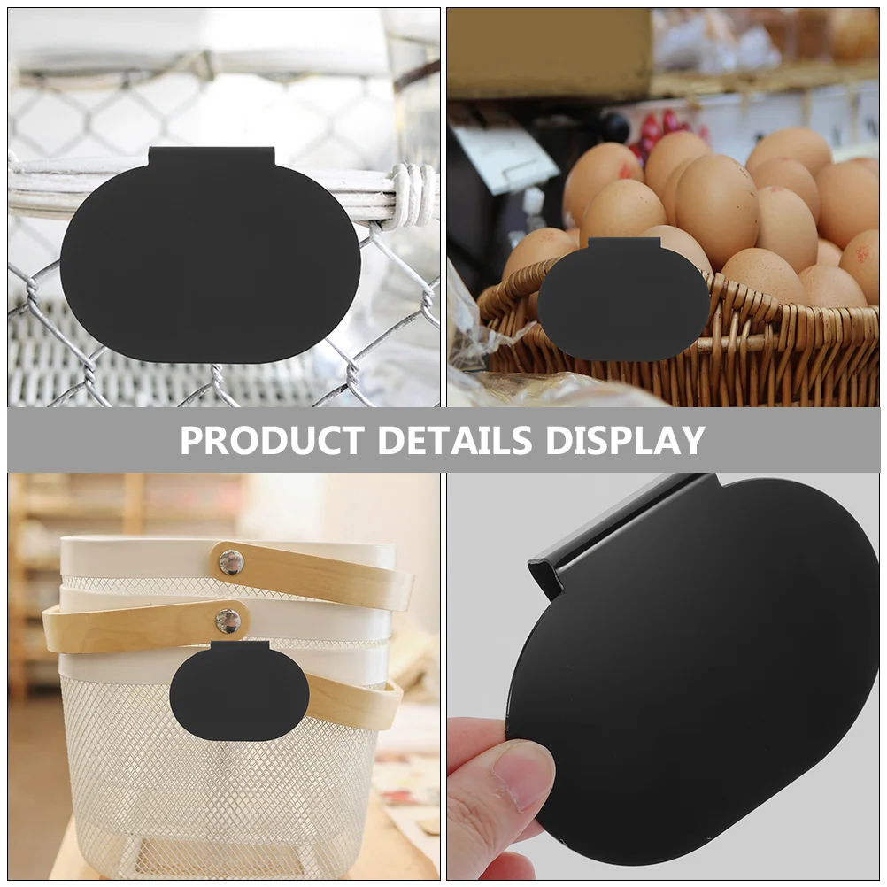 Clip on Label Merchandise Sign Holder Show Rack Labels Basket Erasable Blackboard Price Tags Clips