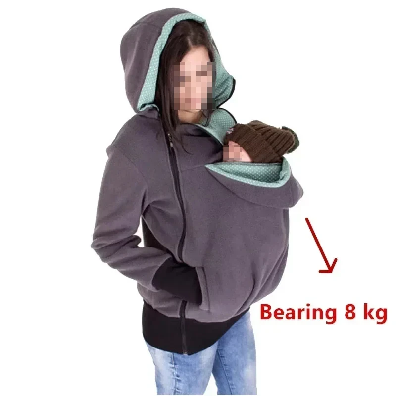 

Winter Maternity Clothes Fashion Daddy Baby Carrier Jacket Kangaroo Warm Maternity Hoodies Men Outerwear Coat for Pregnant Woman