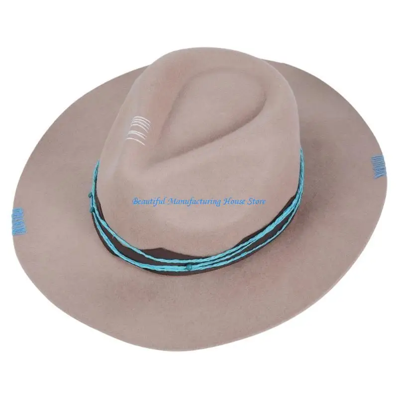 

E56A Distressed British Styles Wool Hat for Men and Women Roleplaying Headwear Perfect for Various Occasion and Outfit