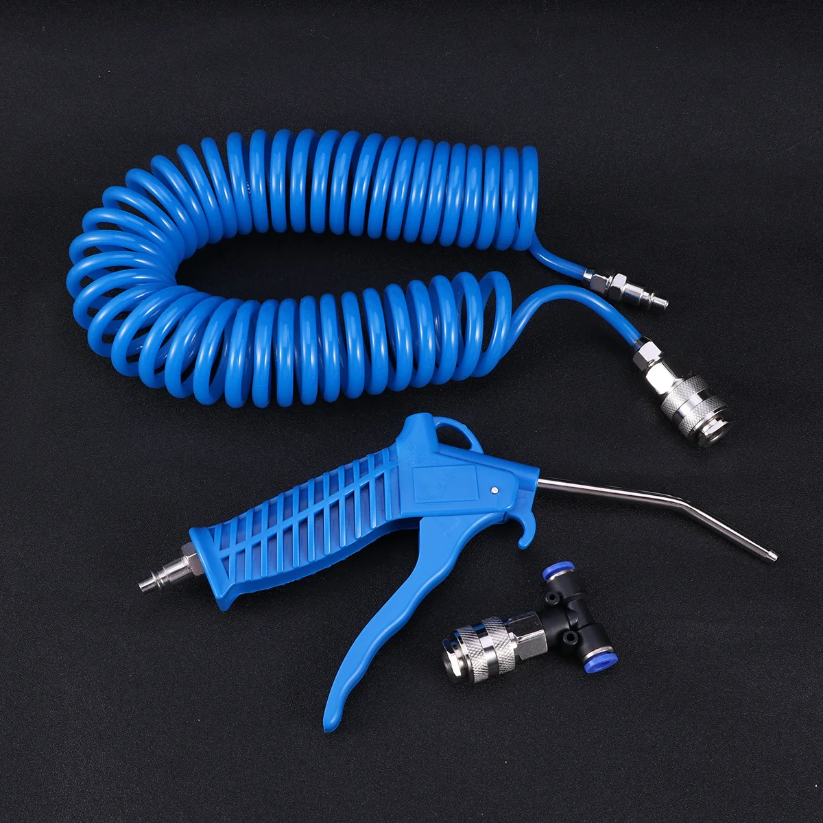 

Трехкомпонентный пневматический набор для удаления пыли, инструмент для чистки автомобиля, воздуходувка высокого давления для салона автомобиля, синий прочный ABS