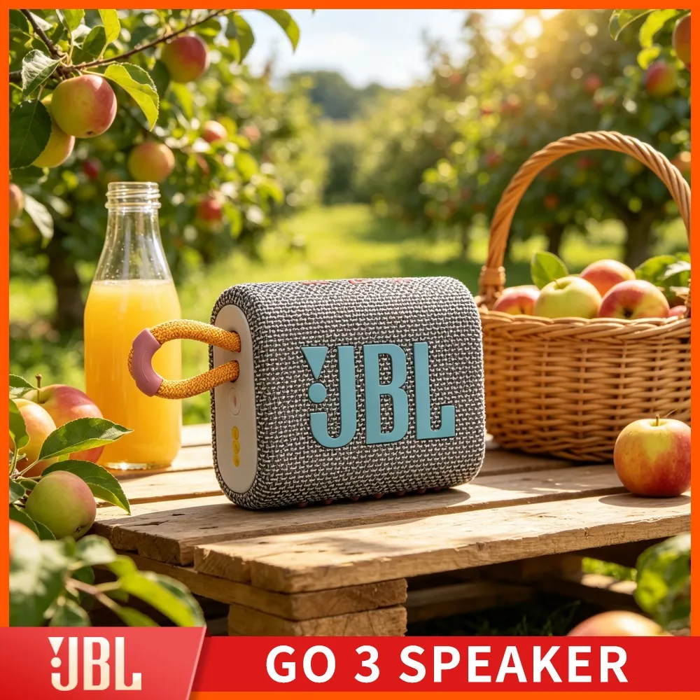 Home Party Box JBL GO3 Bluetooth Speaker 5W IPX7 BT5.3 TWS RGB TF USB Handsfree Deep Bass Holiday Gear