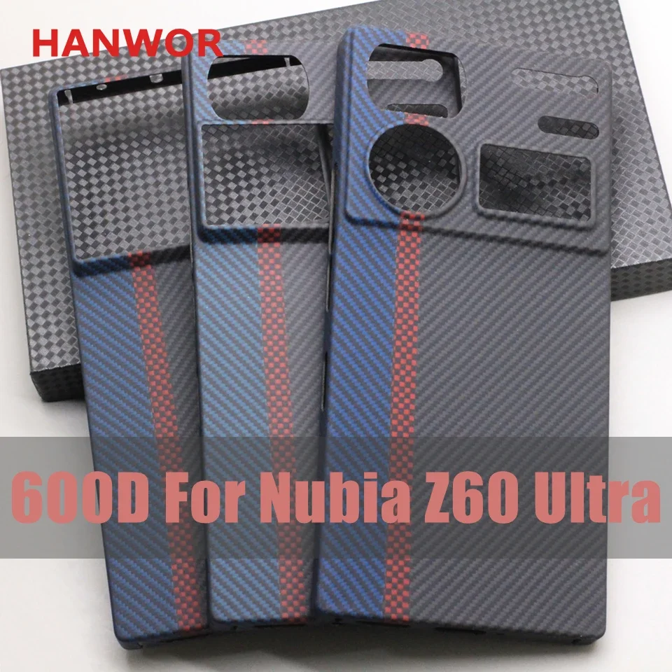

HANWOR 600D Carbon Fiber Phone Case for Nubia Z60 Ultra Luxury Aramid Fiber Cases Ultra-thin Anti-fall Nubia Z60 Ultra Cover
