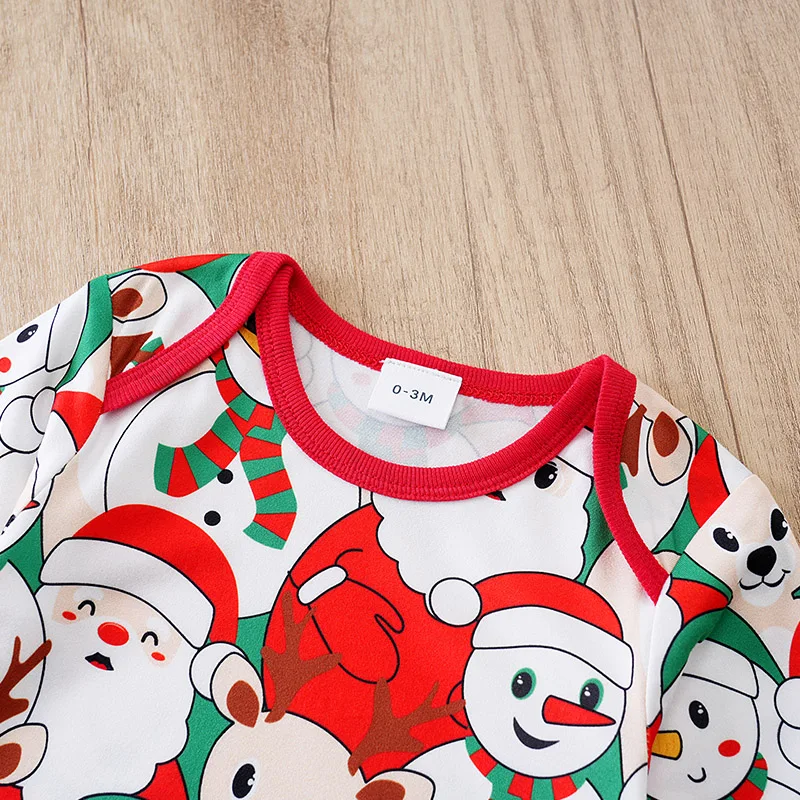 Baby Crawling Clothes Spring And Autumn Long Sleeved Clothes Christmas Style Clothes Comfortable Jumpsuit Holiday Clothing