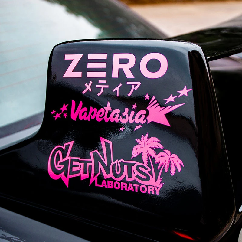 ZERO メティア JDM Motorcycle Helemt Stickers Motocross Body Fuel Tank Vinyl Decals Racing Fender Creative Trim Waterproof Decoration