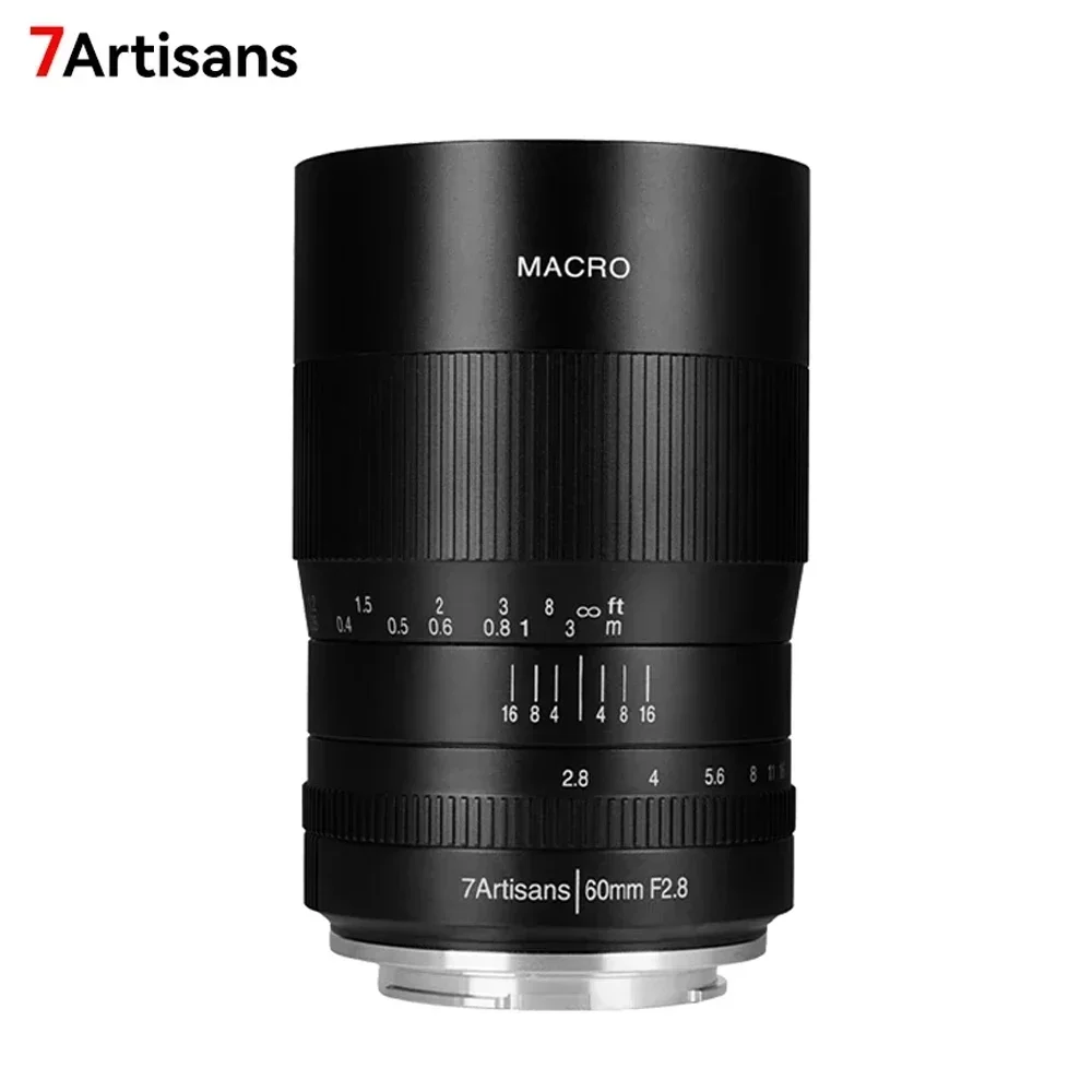 

7artisans 60 мм F2.8 APS-C Ручной макропремьер-объектив для Canon EOS-M M50 M50 Mark II Sony E ZVE10 Fuji FX X-A1/ X-T1 XT30