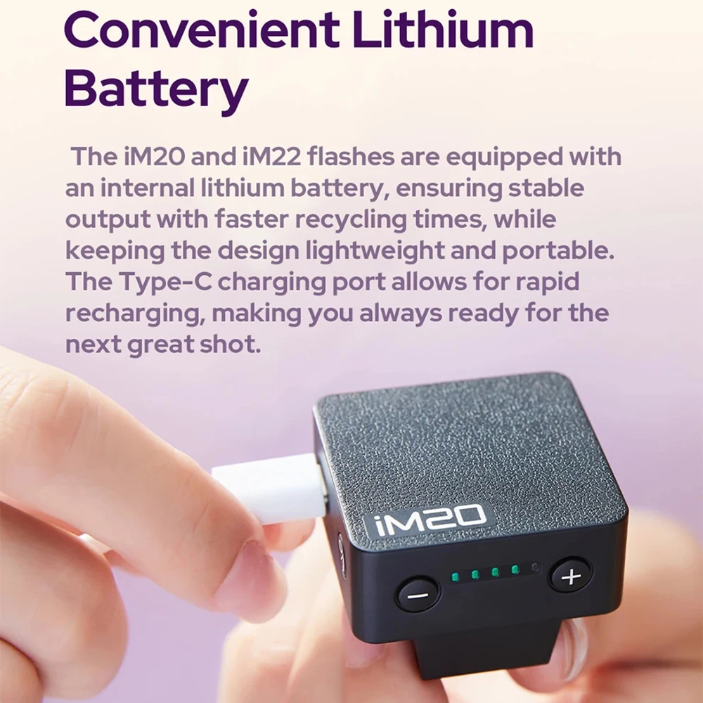Godox iflash im20 im22 mini portátil li-ion bateria câmera flash 5 níveis de energia speedlite para portait e fotografia de vida morta
