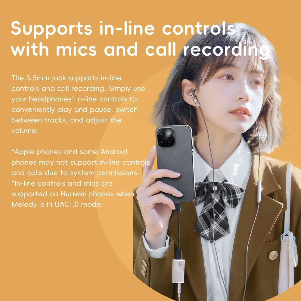 FiiO/Snowsky Melody Przenośny wzmacniacz słuchawkowy DAC z gniazdem 4.4mm i 3.5mm, obsługa DSD256, 10-pasmowy PEQ dla Androida/Windows — zdjęcie produktu 5