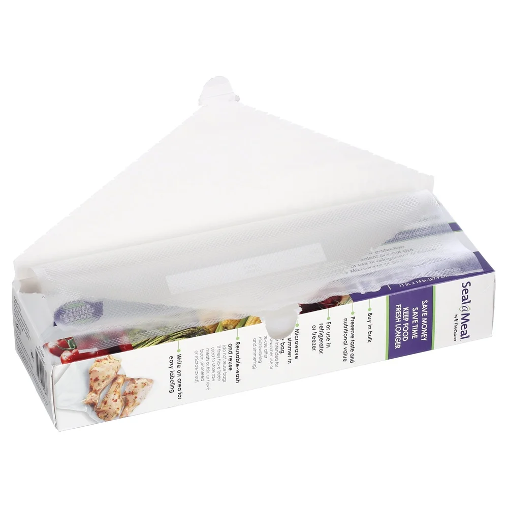 

2 Pack 1 Gal Precut Vacuum Seal Bags Food Storage Freezer Meat Fruits Vegetables Microwave Safe Puncture Resistant