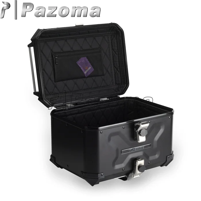 رف خلفي عالي الجودة للدراجة النارية + صندوق خلفي خلفي ملحقات ألومنيوم حديد 304 مادة من الفولاذ المقاوم للصدأ مناسب لطراز هارلي #5