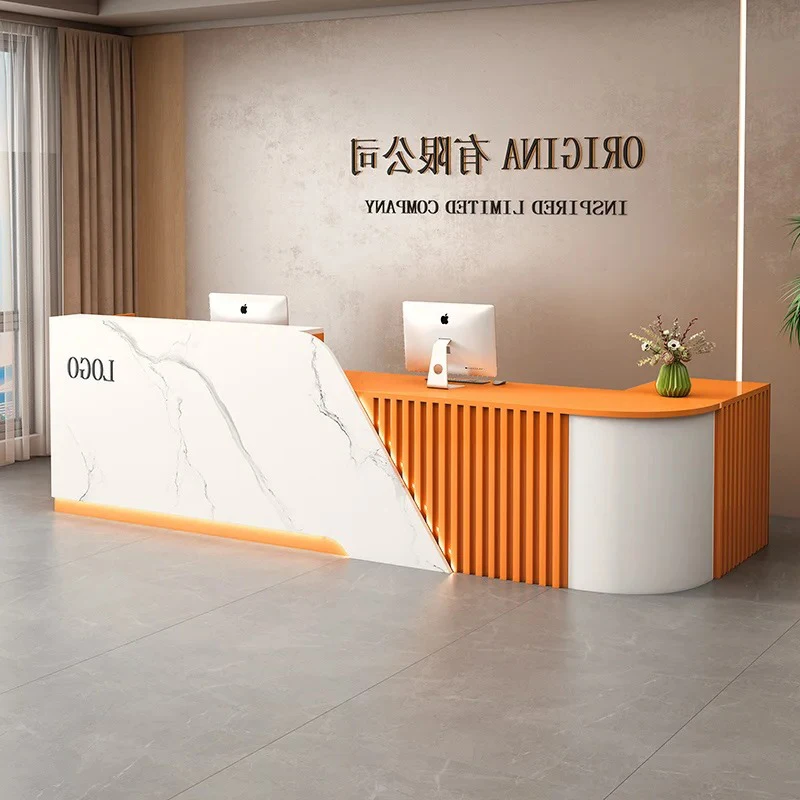 Bespaar ruimte Schoonheidsreceptiebalies Luxe salon Modern kantoor Accent Minimalistisch receptie Eenvoudig Mostrador loungemeubilair