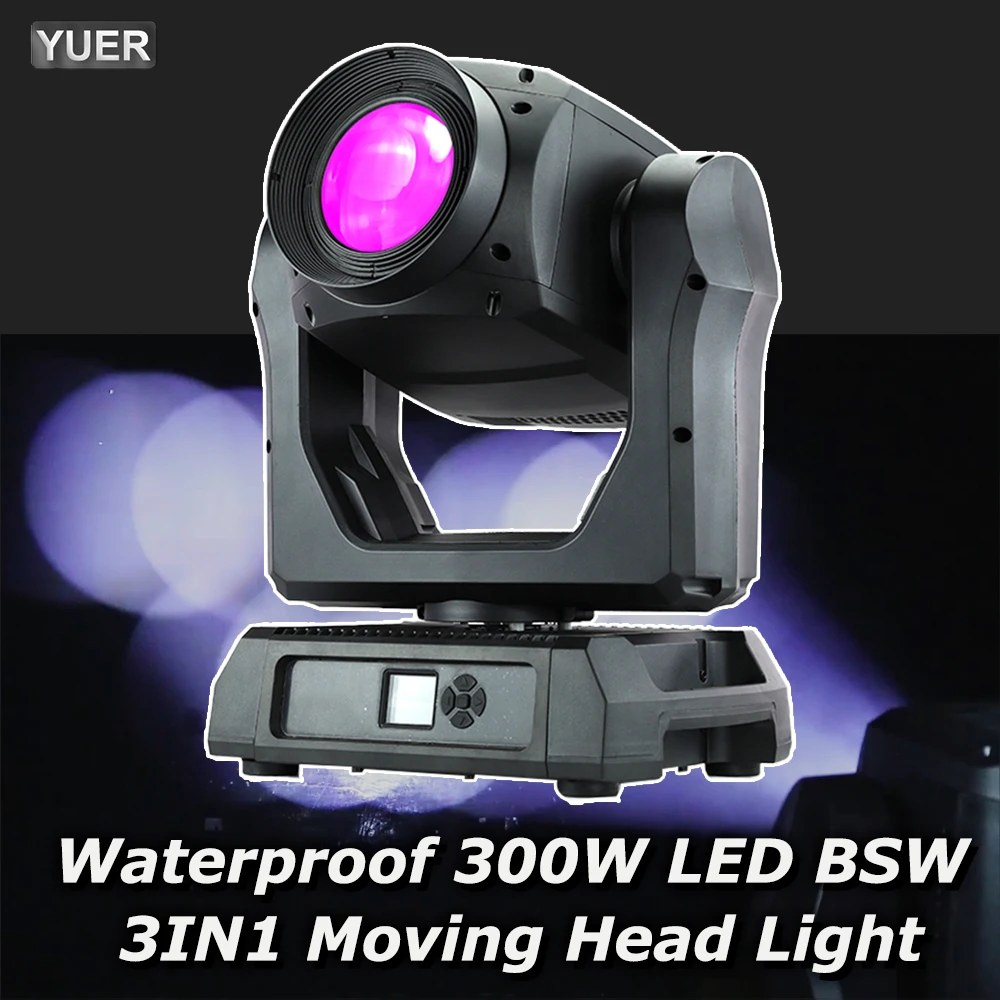 Professional Waterproof 300W LED BSW 3in1 Moving head Light  Beam Spot Wash Zoom Stage Light Effect For DJ Disco Outdoor Park
